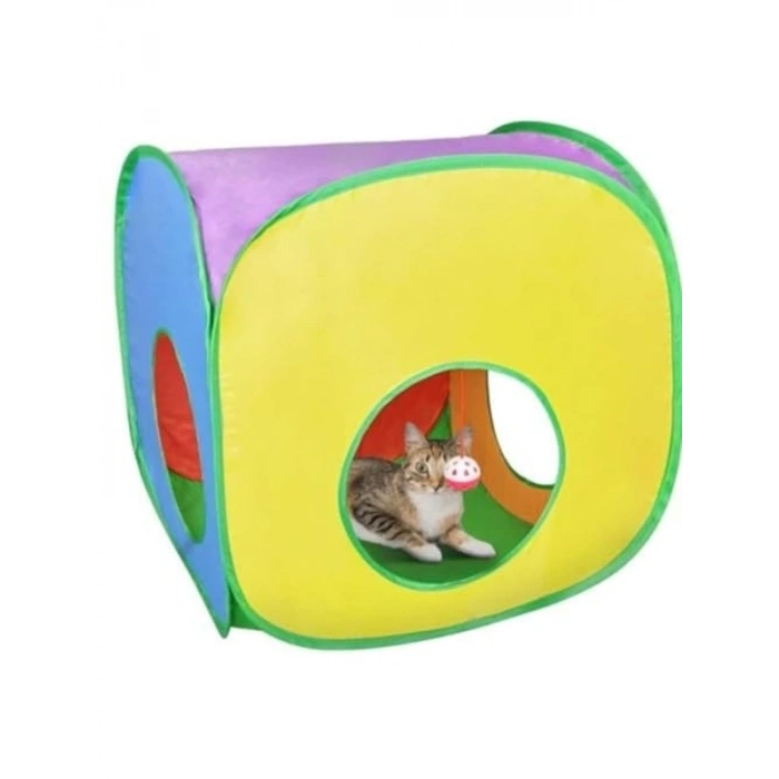 Renkli Katlanır Kedi ve Köpek Oyun Tüneli, Eğlenceli Tasarım