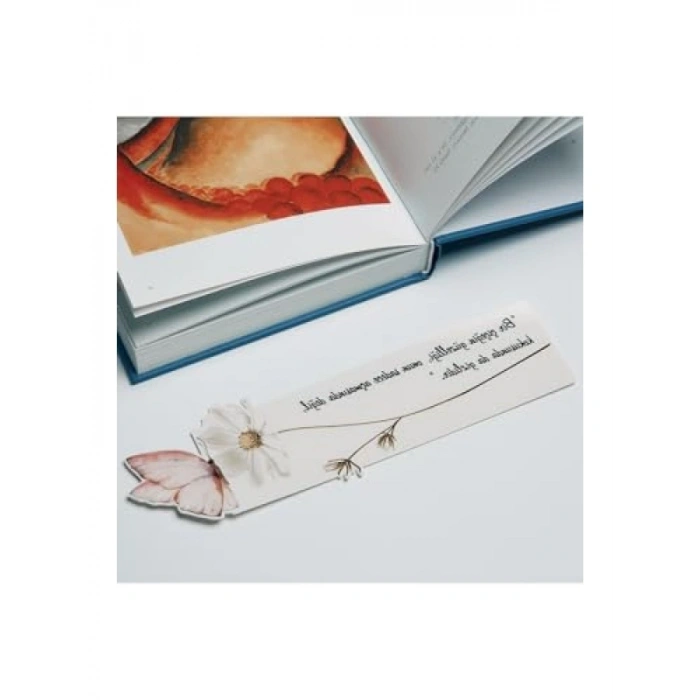 Renkli Kelebek Figürlü Motto Mesajlı Kitap Ayracı