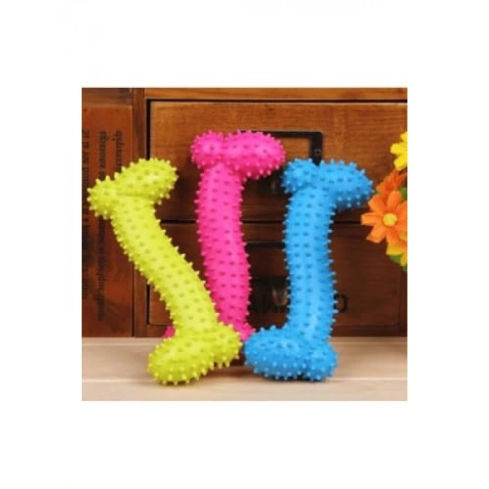 Renkli Kemik Şeklinde Köpek Diş Oyuncağı Seti - 3lü