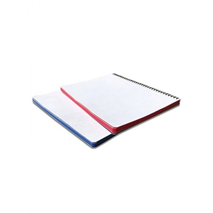 Renkli Kenar Boyama ile Karton Kapaklı Spiralli Defter