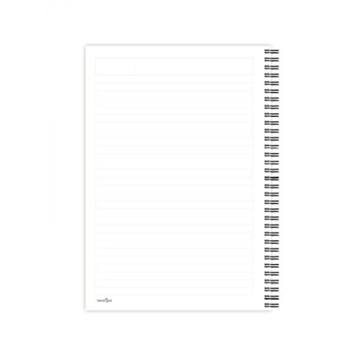 Renkli Kenar Boyama ile Karton Kapaklı Spiralli Defter