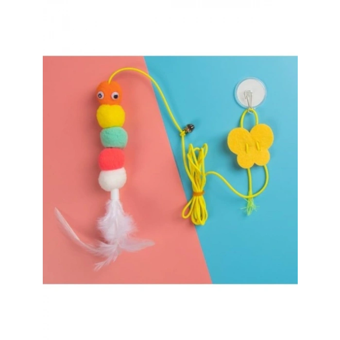 Renkli Kendinden Yapışkanlı Kedi Oyun Oltası