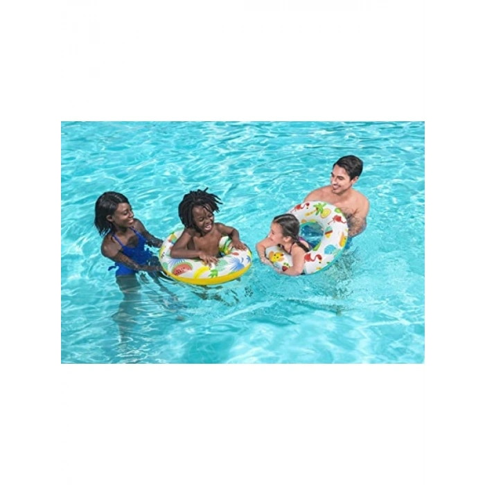 Renkli Meyve Dünyası Yüzme Simidi - 61 cm