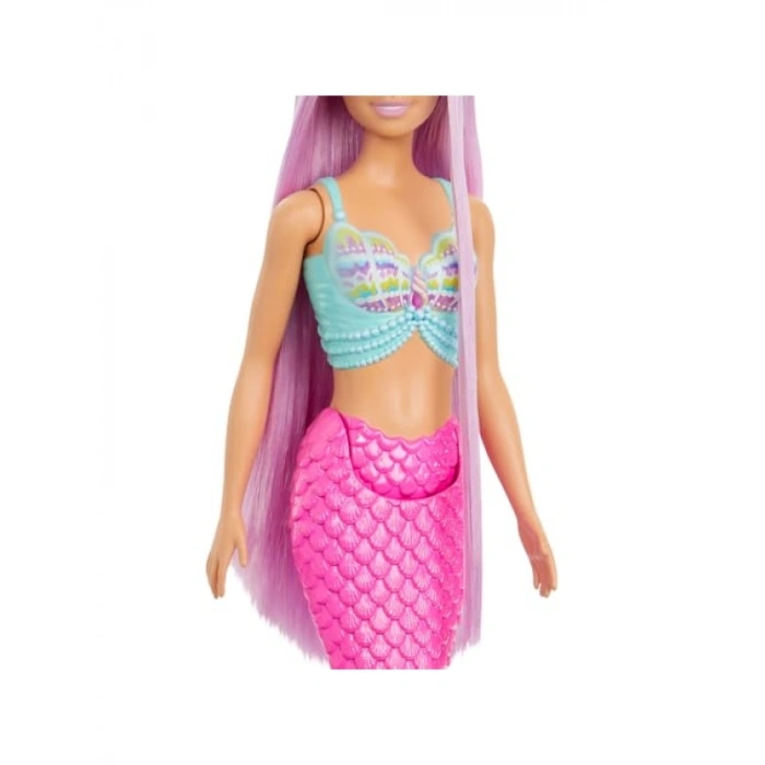 Renkli Saçlı Uzun Saçlı Deniz Kızı Figürü