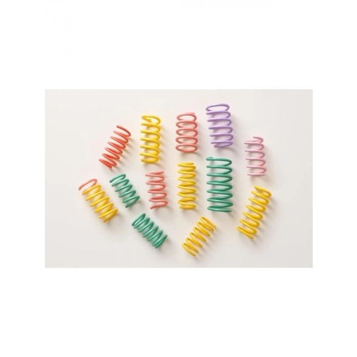 Renkli Spiral Yay Kedi Oyuncak Seti - 10 Parça