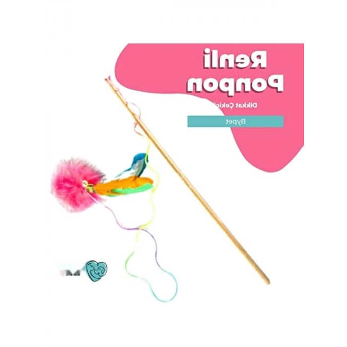 Renkli Tüy ve Çıngıraklı Kedi Oltası