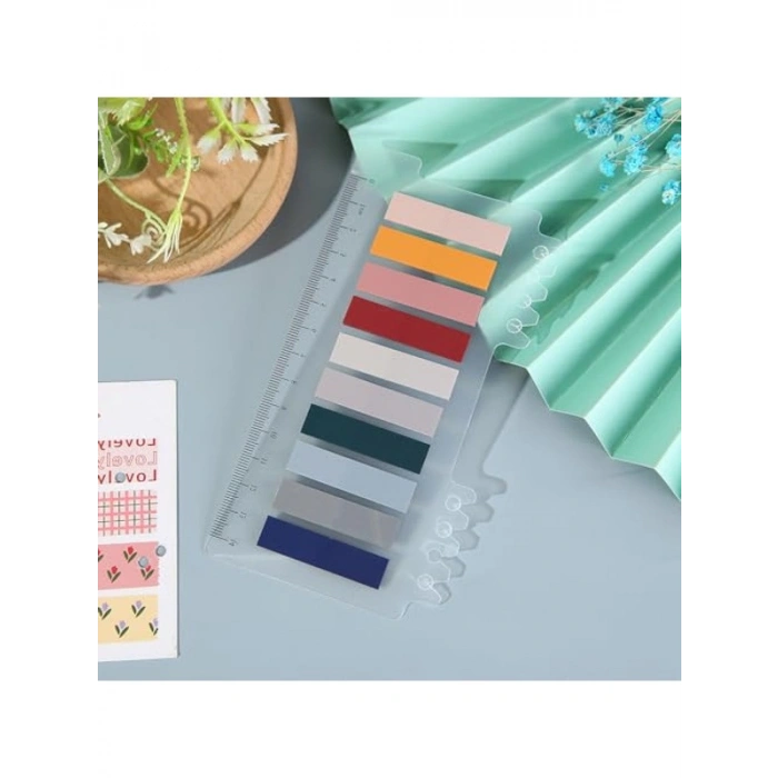 Renkli Yapışkan Not Kağıtları, 10 Renk 200 Yaprak Set