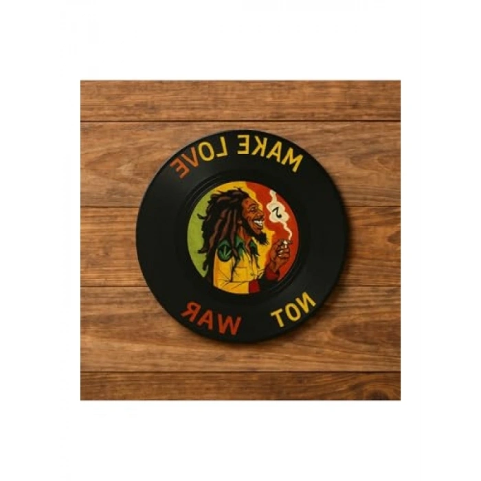 Retro Rasta Desenli Bardak Altlığı