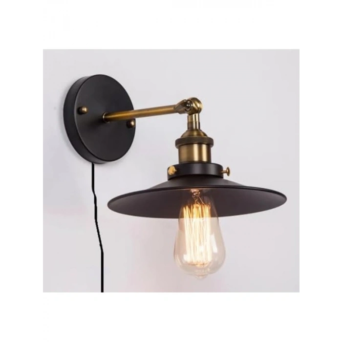 Retro Rustik Kablolu Aplik, Yatak Başı Okuma Lambası