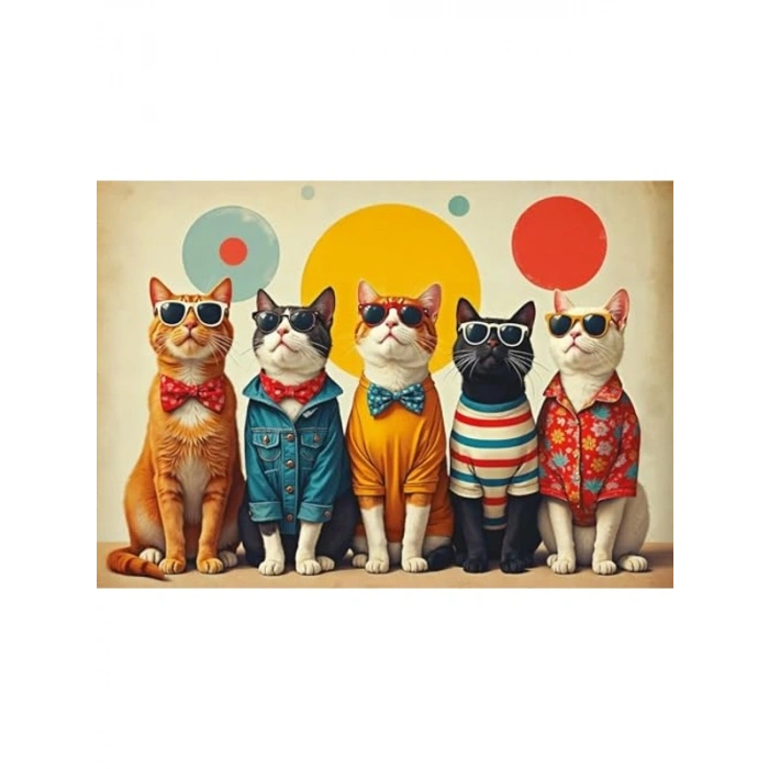 Retro Temalı 500 Parça Puzzle - Sanatseverler İçin Eğlenceli Seçenek
