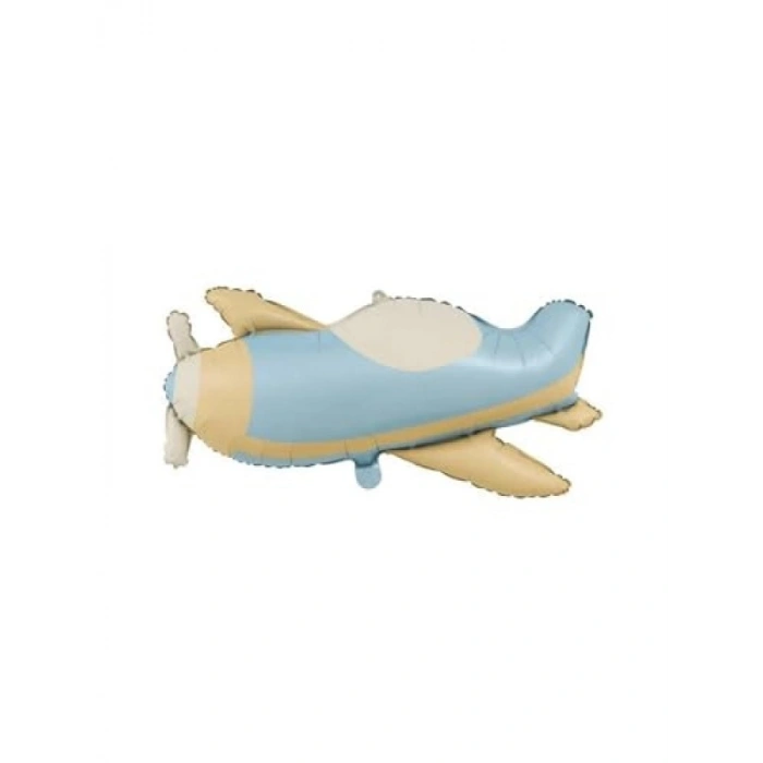 Retro Uçak Temalı Folyo Balon (78x42 cm)