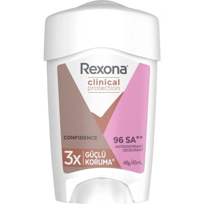 Rexona Clinical Protection Kadın Stick Deodorant Confidence 3x Güçlü Koruma 45 ml