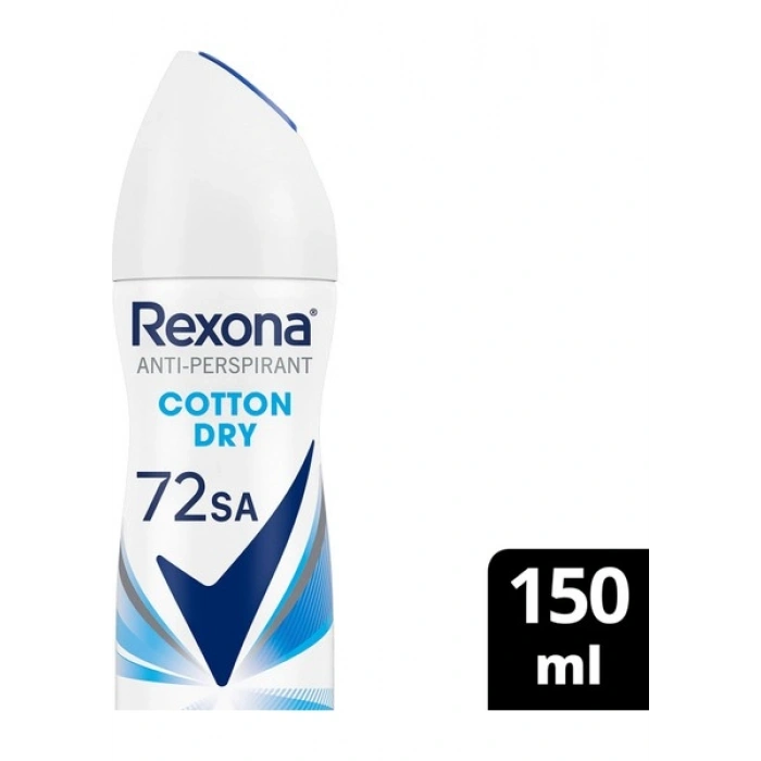Rexona Kadın Sprey Deodorant Cotton Dry 72 Saat Kesintisiz Üstün Koruma 150 ml