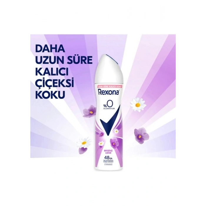 Rexona Kadın Sprey Deodorant Mystic Love %0 Alüminyum 150 ml