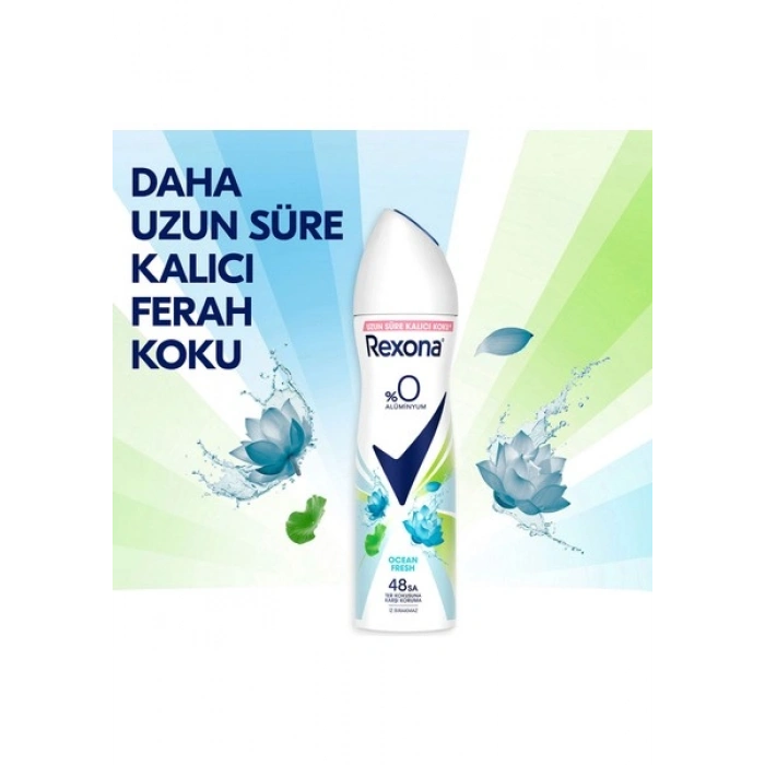 Rexona Kadın Sprey Deodorant Ocean Fresh %0 Alüminyum 150 ml