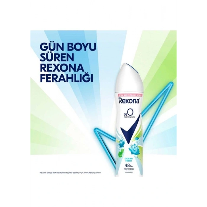 Rexona Kadın Sprey Deodorant Ocean Fresh %0 Alüminyum 150 ml