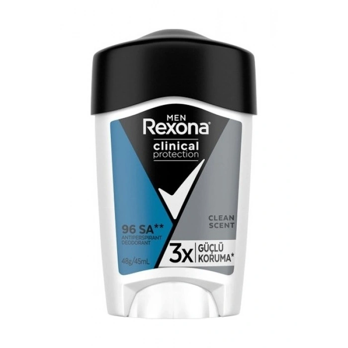 Rexona Men Clinical Protection Erkek Stick Deodorant Clean Scent Güçlü Koruma 45 ml