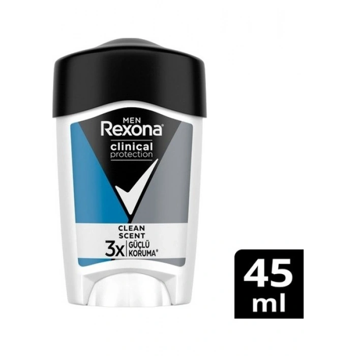 Rexona Men Clinical Protection Erkek Stick Deodorant Clean Scent Güçlü Koruma 45 ml