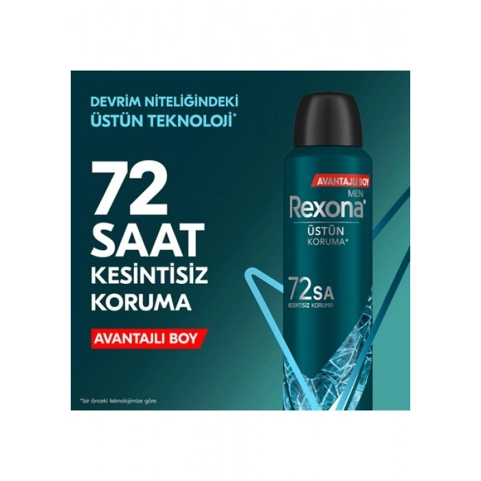 Rexona Men Erkek Sprey Deodorant Xtra Cool 72 Saat Kesintisiz Üstün Koruma 200 ml