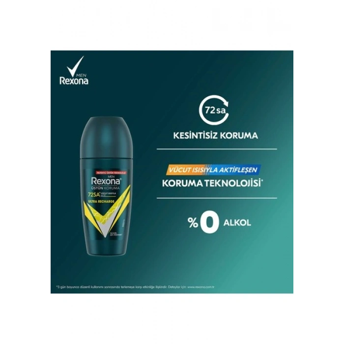 Rexona Men Üstün Koruma Erkek Roll On Deodorant Ultra Recharge 50 ml