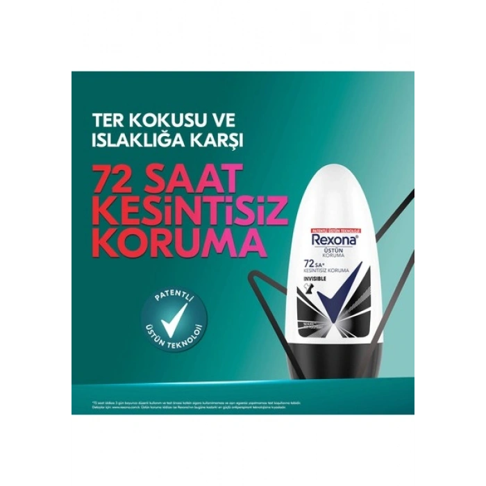 Rexona Motionsense Kadın Roll On Deodorant Invisible On Black + White Clothes 50 ml