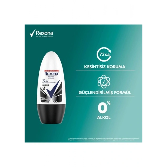 Rexona Motionsense Kadın Roll On Deodorant Invisible On Black + White Clothes 50 ml