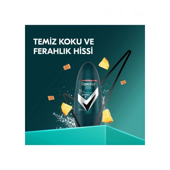 Rexona Üstün Koruma Erkek Roll On Deodorant Invisible 72 Saat Kesintisiz Koruma 50 ml