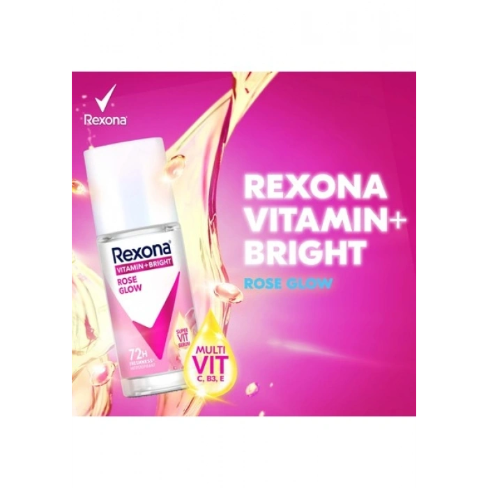 Rexona Vitamin + Bright Kadın Roll On Deodorant Rose Glow 45 ml