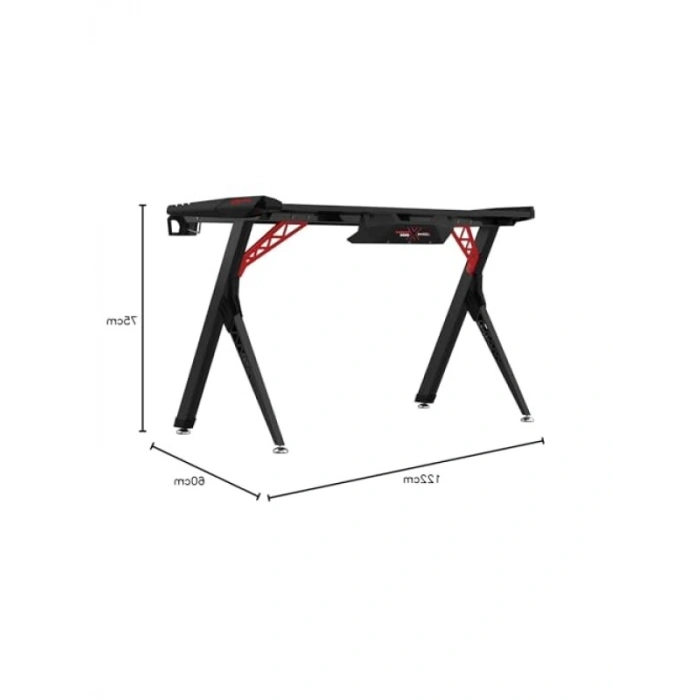 RGB Işıklı Profesyonel Oyuncu Masası - Ateş Serisi