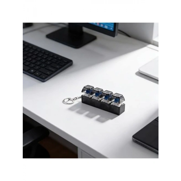 Fidget Oyuncak Anahtarlık, Renkli LED Işıklı Stres Giderici, Taşınabilir