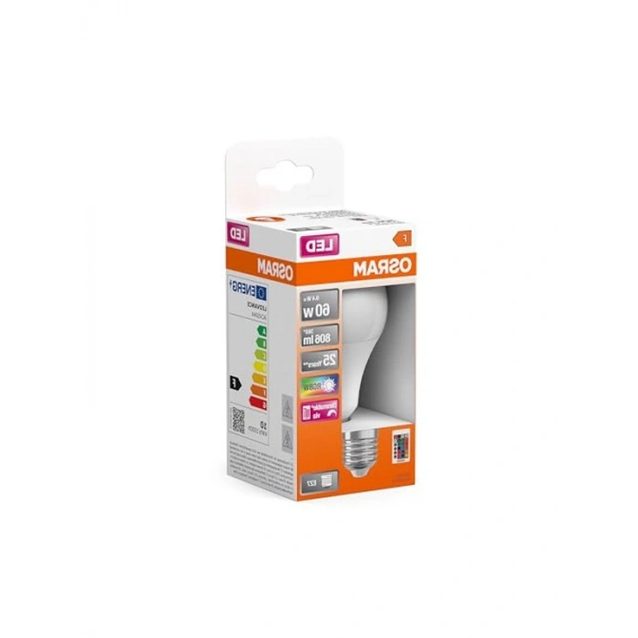 RGBW LED Ampul, E27 Tabanlı, Uzaktan Kumandalı, 9W