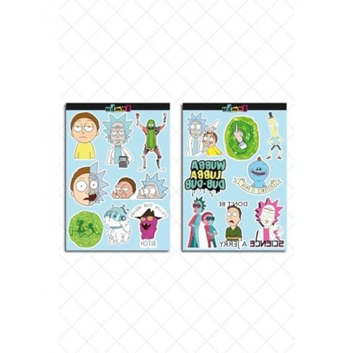 Rick And Morty Temalı Sticker Seti, 2 Adet