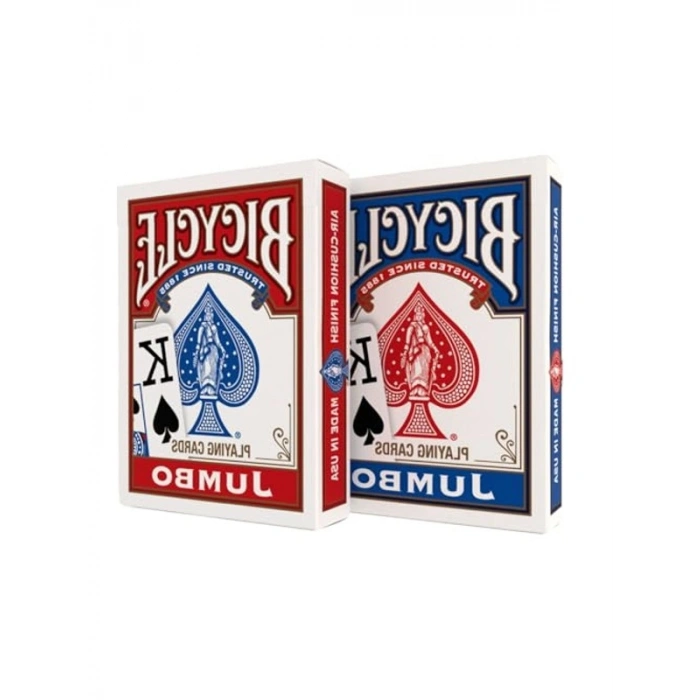 Rider Back Intl. Jumbo Endeks Oyun Kartları, İkili Paket, Kırmızı & Mavi