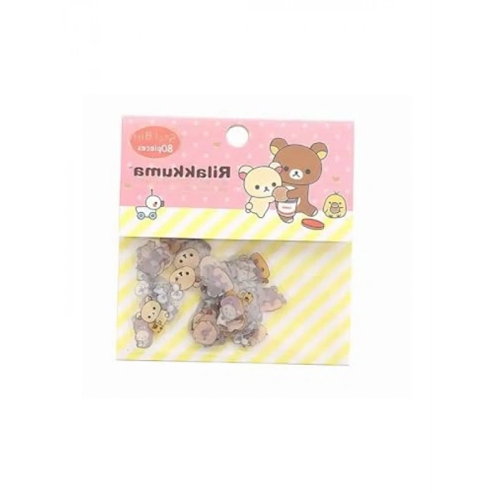 Rilakkuma Temalı 80 Adet Sticker Seti