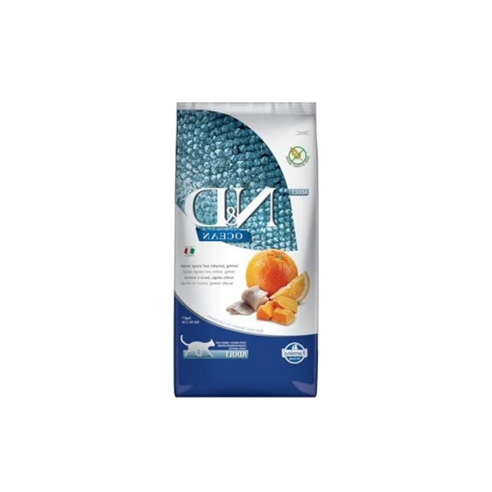 Ringa Balığı, Balkabağı ve Portakallı Yetişkin Kedi Maması, 5 kg