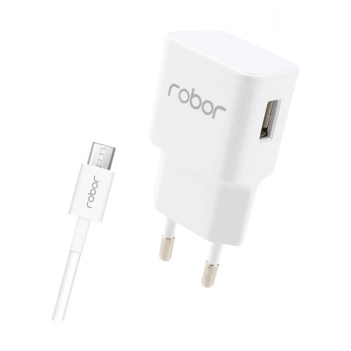 Robor R615 Micro USB Şarj Seti - Kompakt ve Dayanıklı, Tak ve Çalıştır- Beyaz
