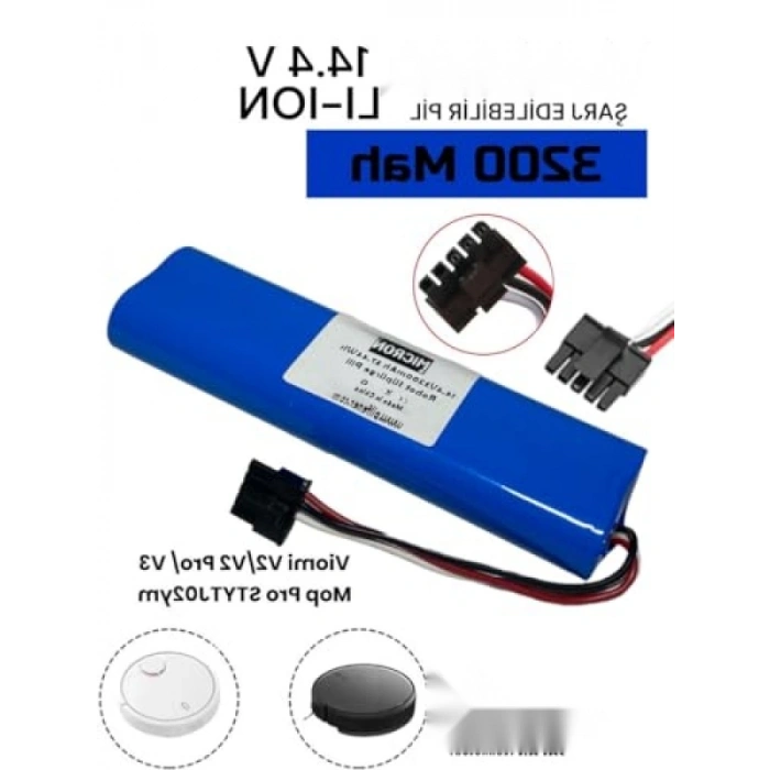 Robot Süpürge Uyumlu 14.4V 3200 mAh Pil