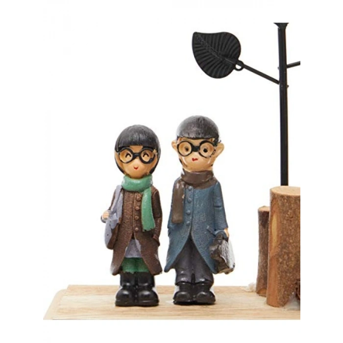 Romantik Çift Temalı Büyük Masa Lambası Biblo