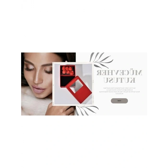 Romantik Güllü Takı Kutusu - Organizer ve Hediyelik