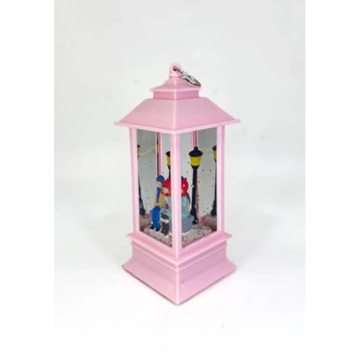Romantik Kış Masalı Işıklı Kar Küresi - Pembe