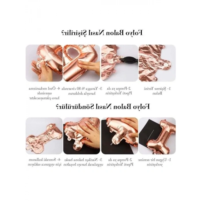Rose Gold Renkli 2 Yaş Doğum Günü Konsept Seti