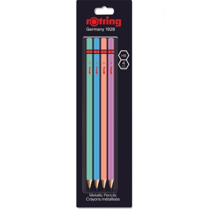 Rotring Metalik Kurşun Kalem 4lü Paket