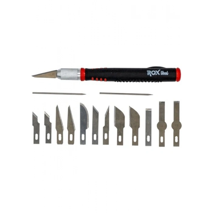Rox Wood 0180 Ahşap ve Maket Hobi Bıçak Seti 15 Parça