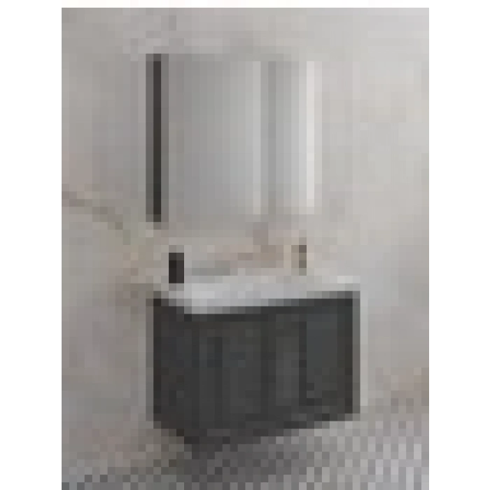 Royal 65 cm Banyo Dolabı Takımı Antrasit Gri