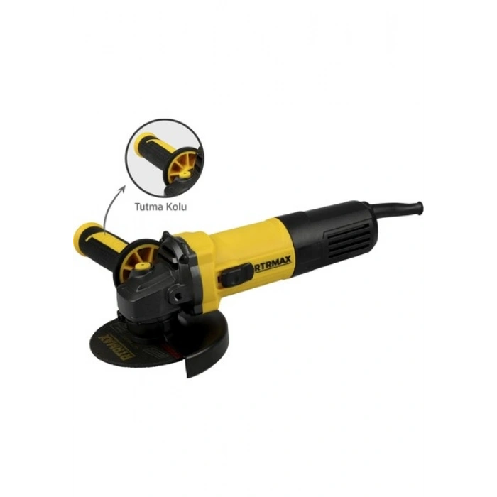 Rtrmax RTM1080 Avuç Taşlama Makinası 115 mm 750 W Devir Ayarlı