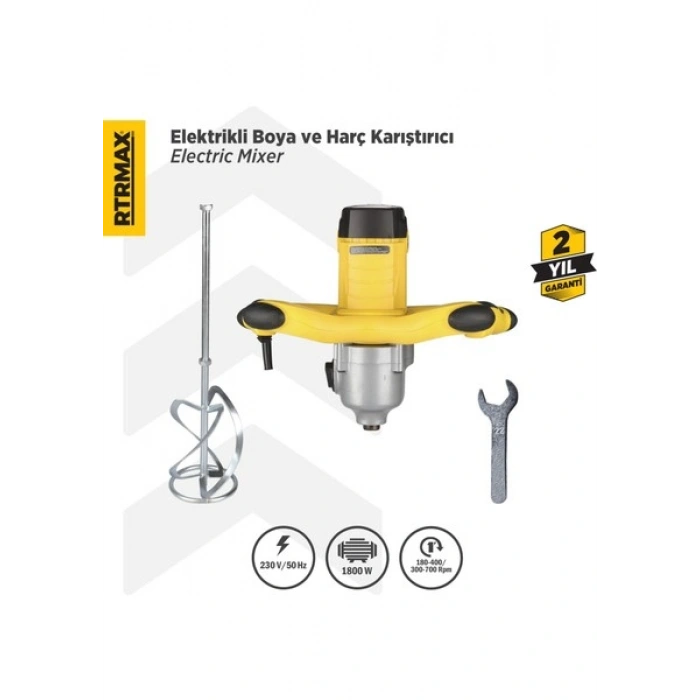 Rtrmax RTM396 Elektrikli Boya ve Harç Karıştırıcı 1800 W 140 mm