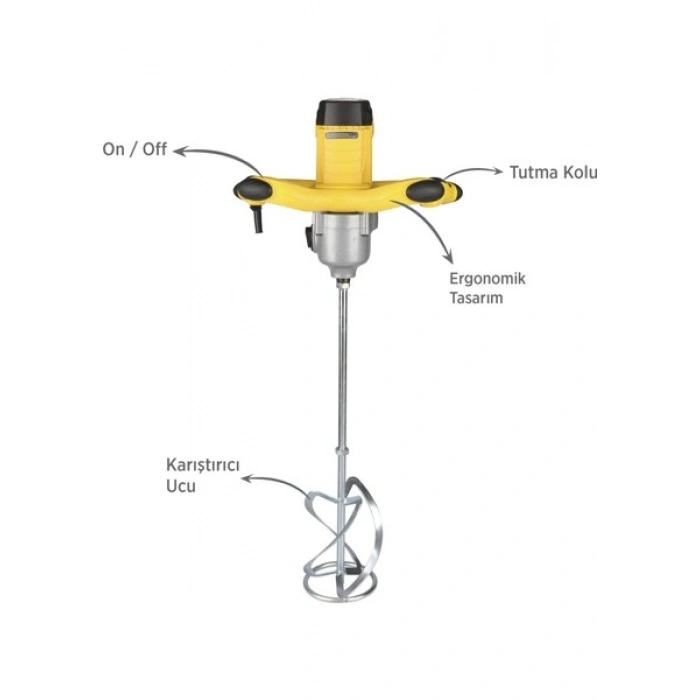 Rtrmax RTM396 Elektrikli Boya ve Harç Karıştırıcı 1800 W 140 mm