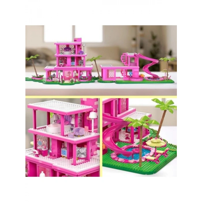 Rüya Evi Yapı Seti - 4 Mini Bebek ile İki Katlı Tasarım