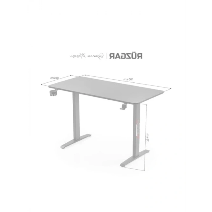 Rüzgar Tasarımlı Siyah Oyuncu Masası (100x60 cm)