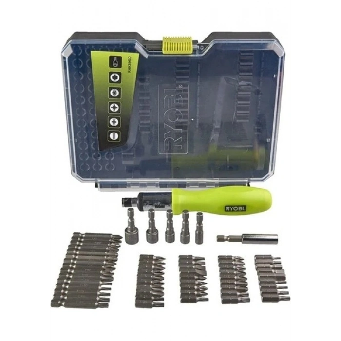 Ryobi RAK59SD Set Vidalama Cırcırlı 59 Parça